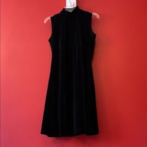 Black Velvet Dress with half turtleneck! SZ 5/6